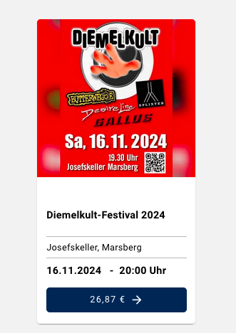 Ticket-VVK fürs Diemelkult ist gestartet