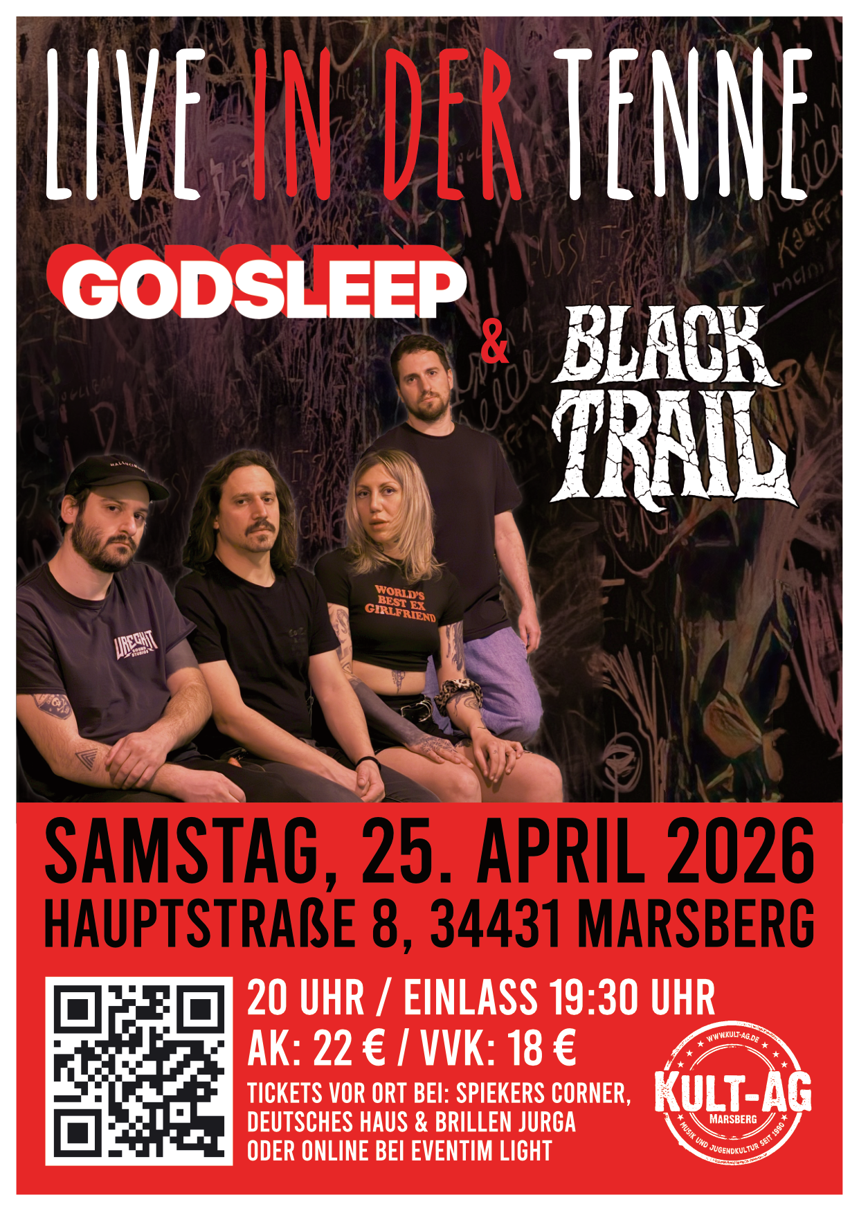 Clubkonzert am 25.04.2026 – Achtung Änderung im Line-Up